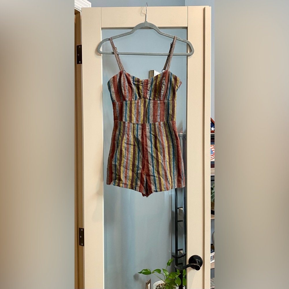 🤎Cute Striped Romper
